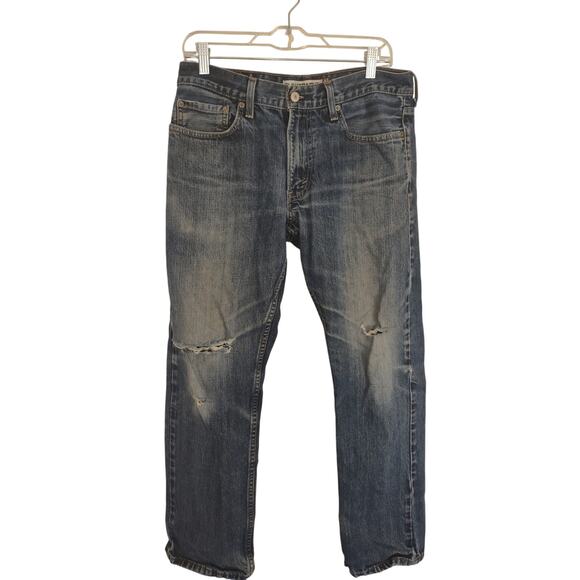 Men's Levi's 514 Slim Straight Jeans Size 33x30 Classic Distressed - Picture 1 of 8